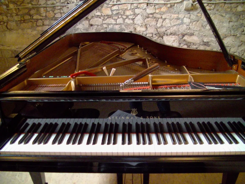 Accordatura e intonazione del pianoforte Steinway&Sons. Castello Caetani di Sermoneta(Latina).