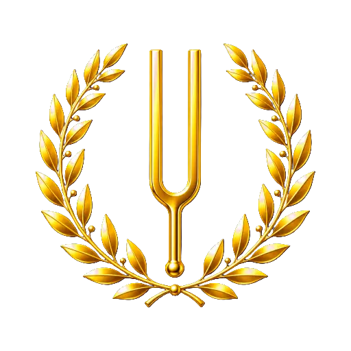 Logo ufficiale del sito con diapason e rami di alloro, rielaborato digitalmente.